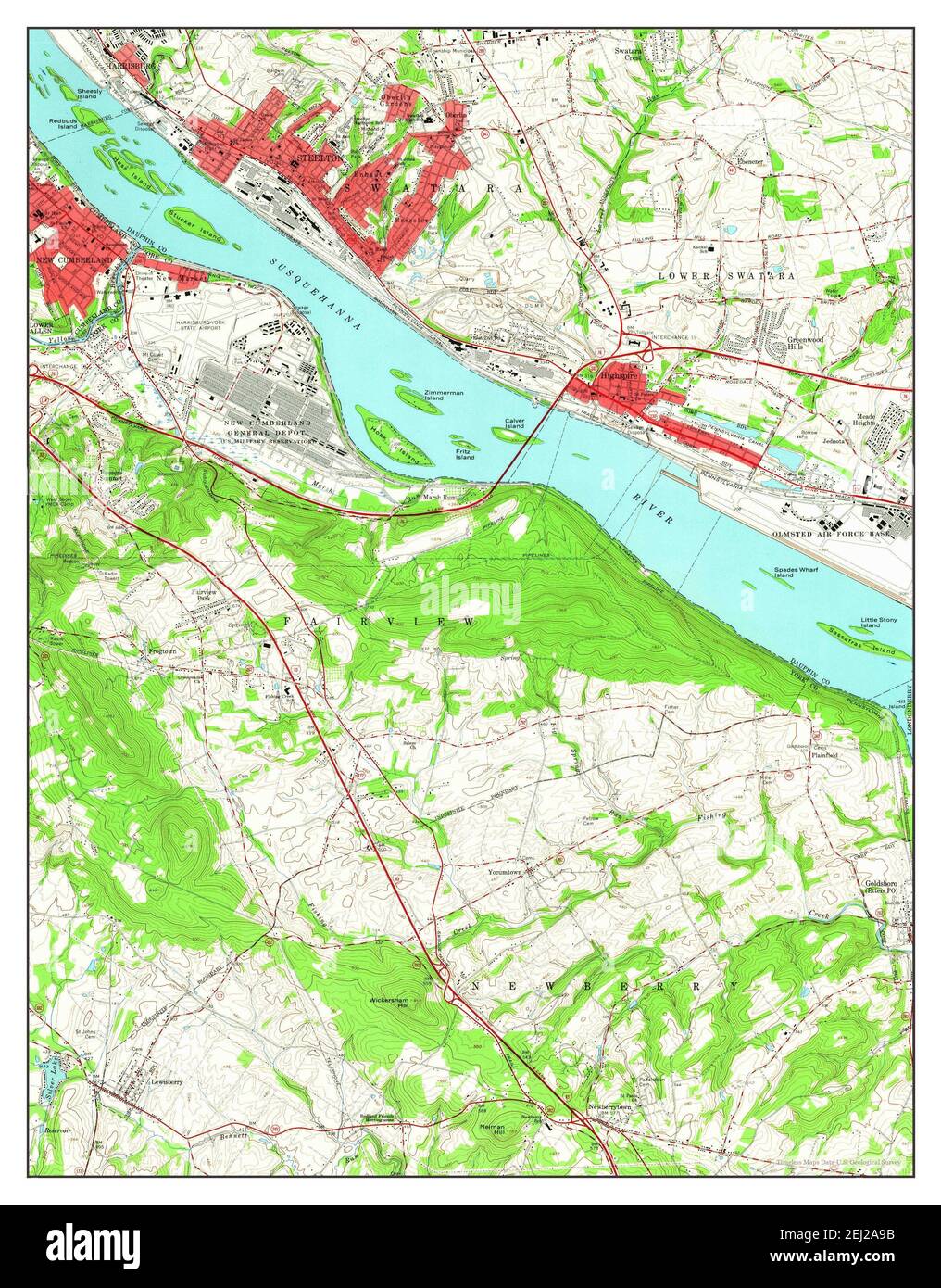 Steelton, Pennsylvania, map 1963, 124000, United States of America by Timeless Maps, data U.S