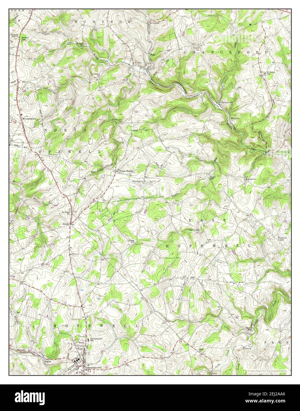 Stewartstown, Pennsylvania, map 1953, 124000, United States of America by Timeless Maps, data U