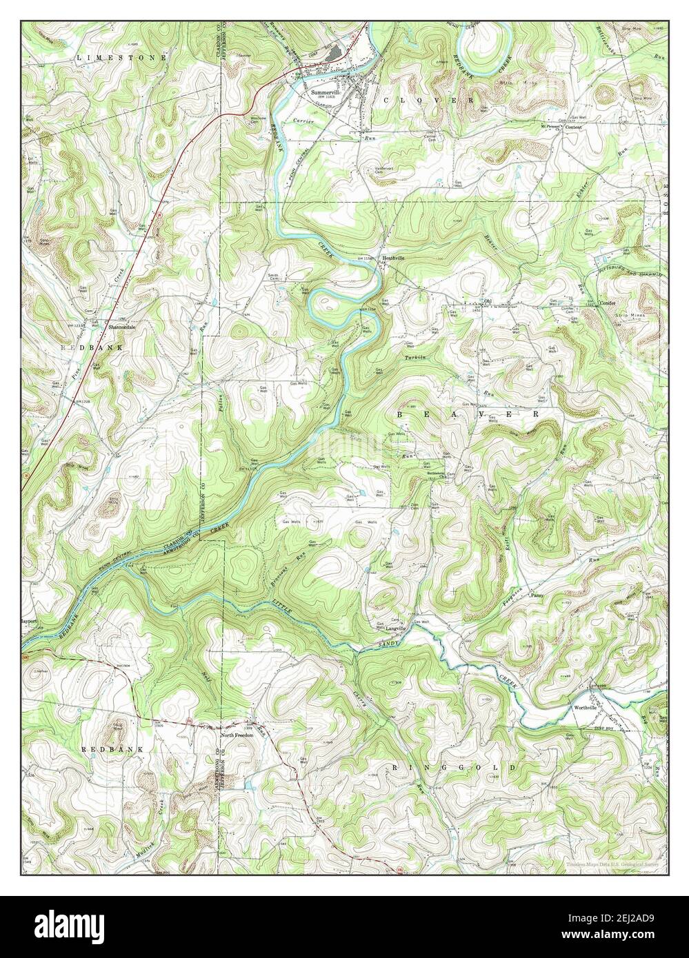 Summerville, Pennsylvania, map 1969, 124000, United States of America