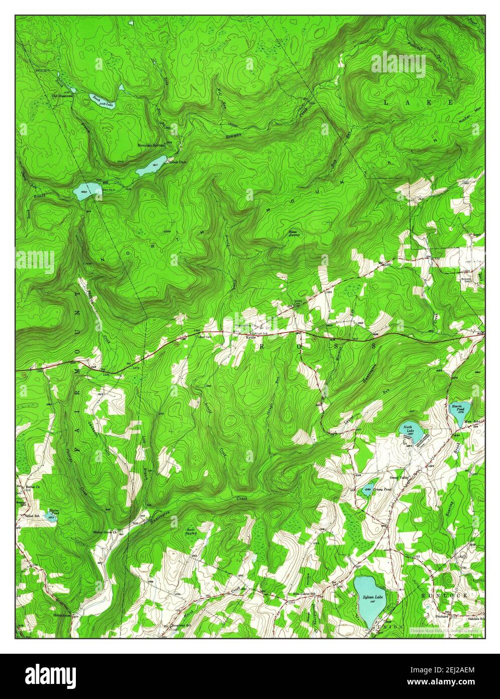 Sweet Valley, Pennsylvania, map 1946, 124000, United States of America