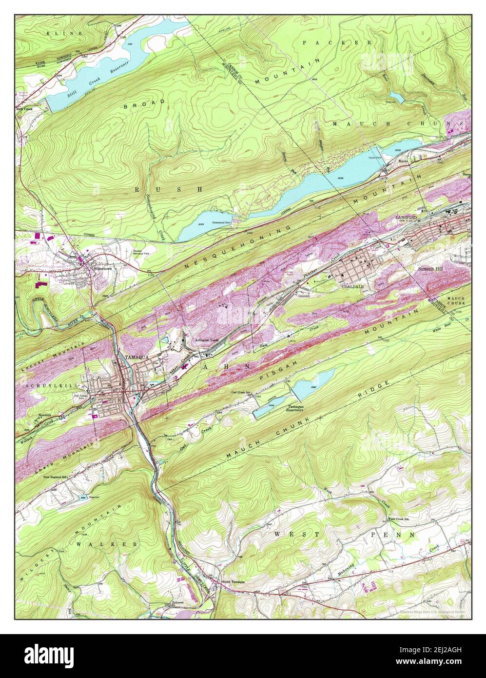 Tamaqua, Pennsylvania, map 1947, 124000, United States of America by