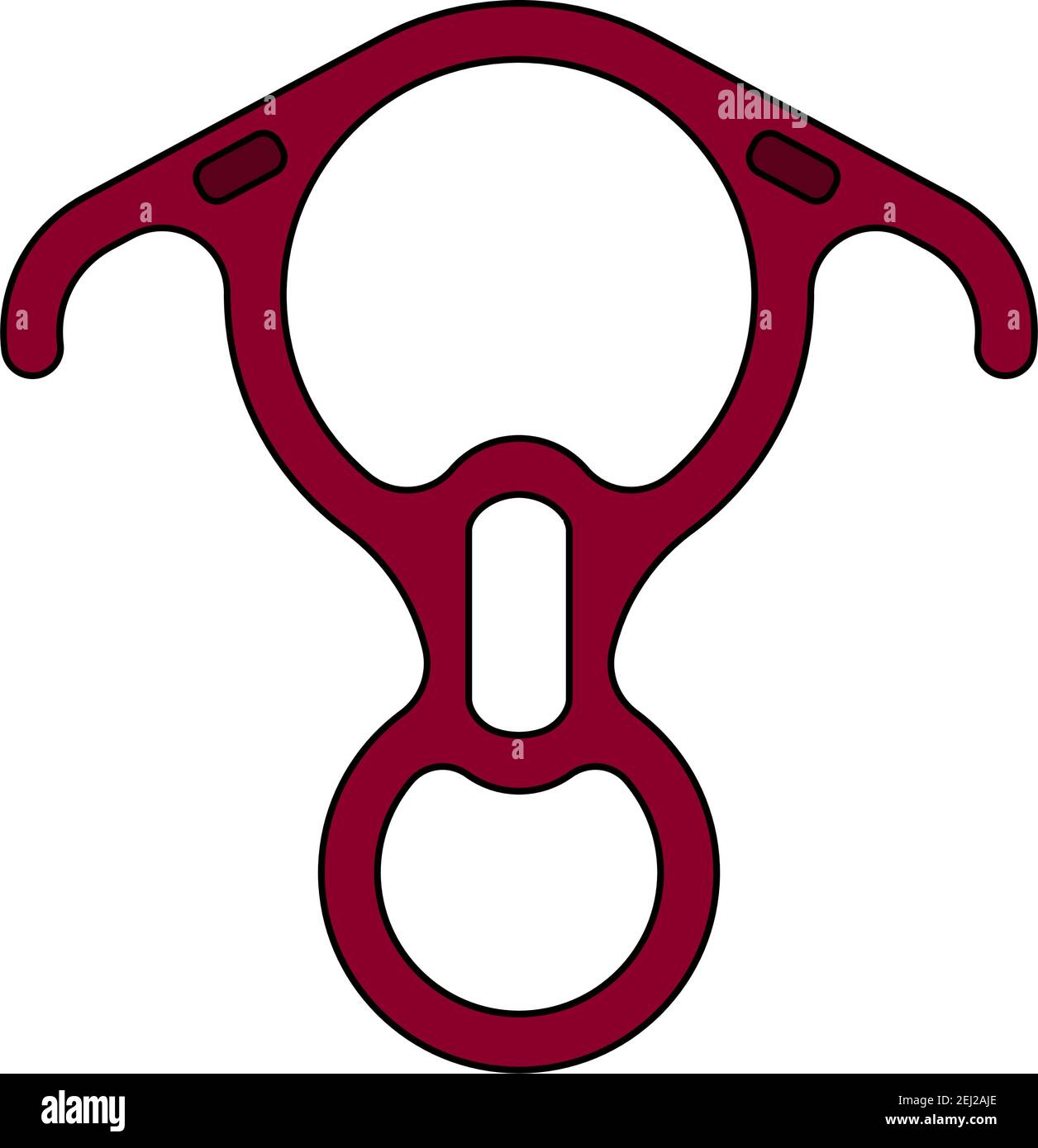 Alpinist Descender Icon. Editable Outline With Color Fill Design ...