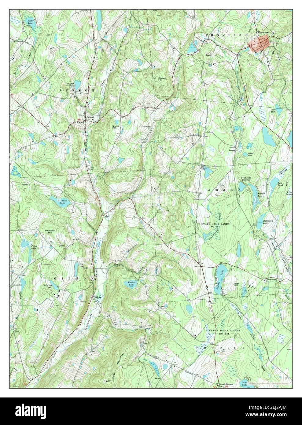 Thompson, Pennsylvania, map 1994, 124000, United States of America by