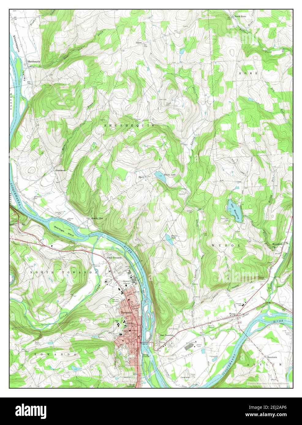 Towanda pennsylvania map hires stock photography and images Alamy