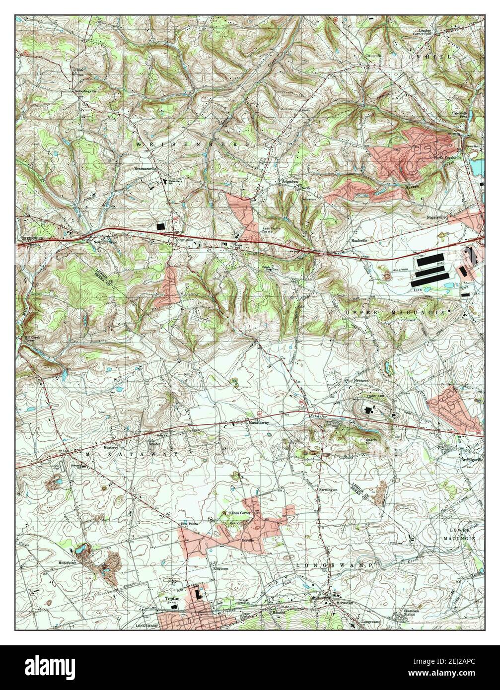 Topton, Pennsylvania, map 1999, 124000, United States of America by