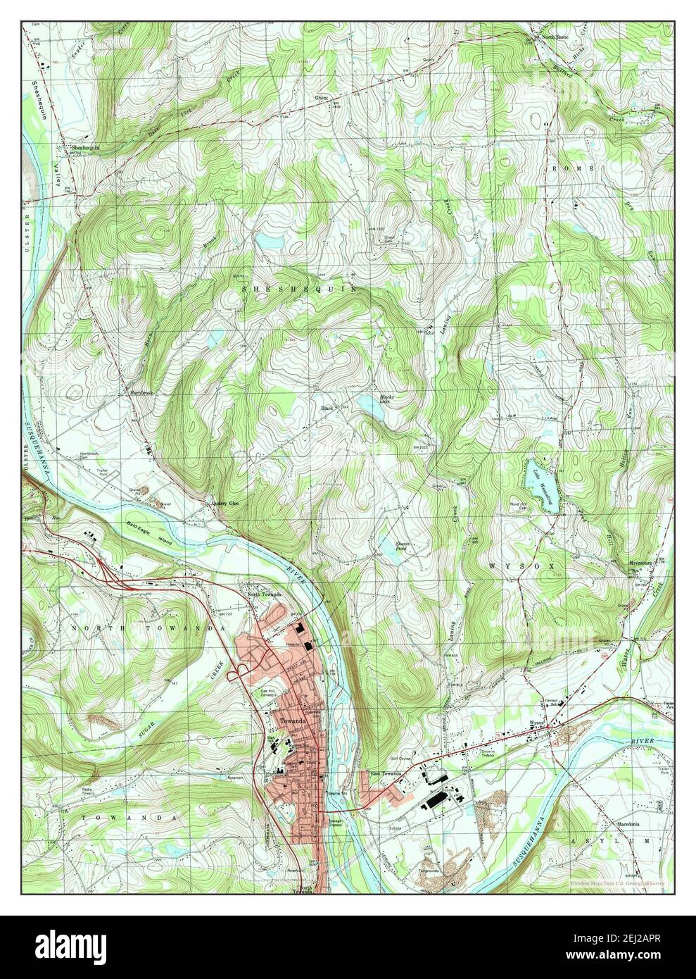 Towanda, Pennsylvania, map 1998, 124000, United States of America by