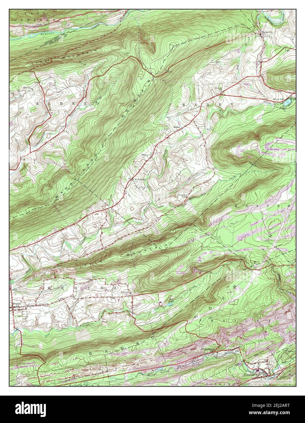 Tremont, Pennsylvania, map 1954, 124000, United States of America by