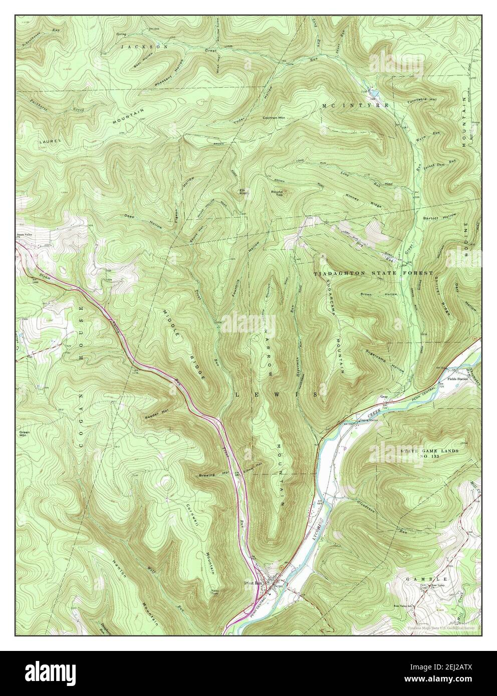 Trout Run, Pennsylvania, map 1965, 124000, United States of America by