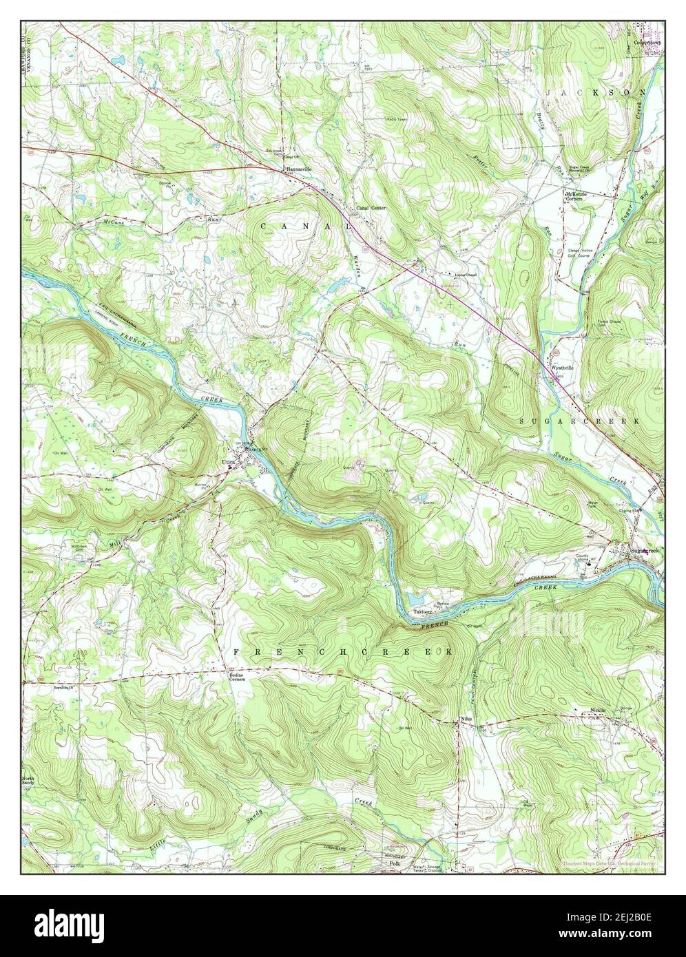 Utica, Pennsylvania, map 1963, 124000, United States of America by