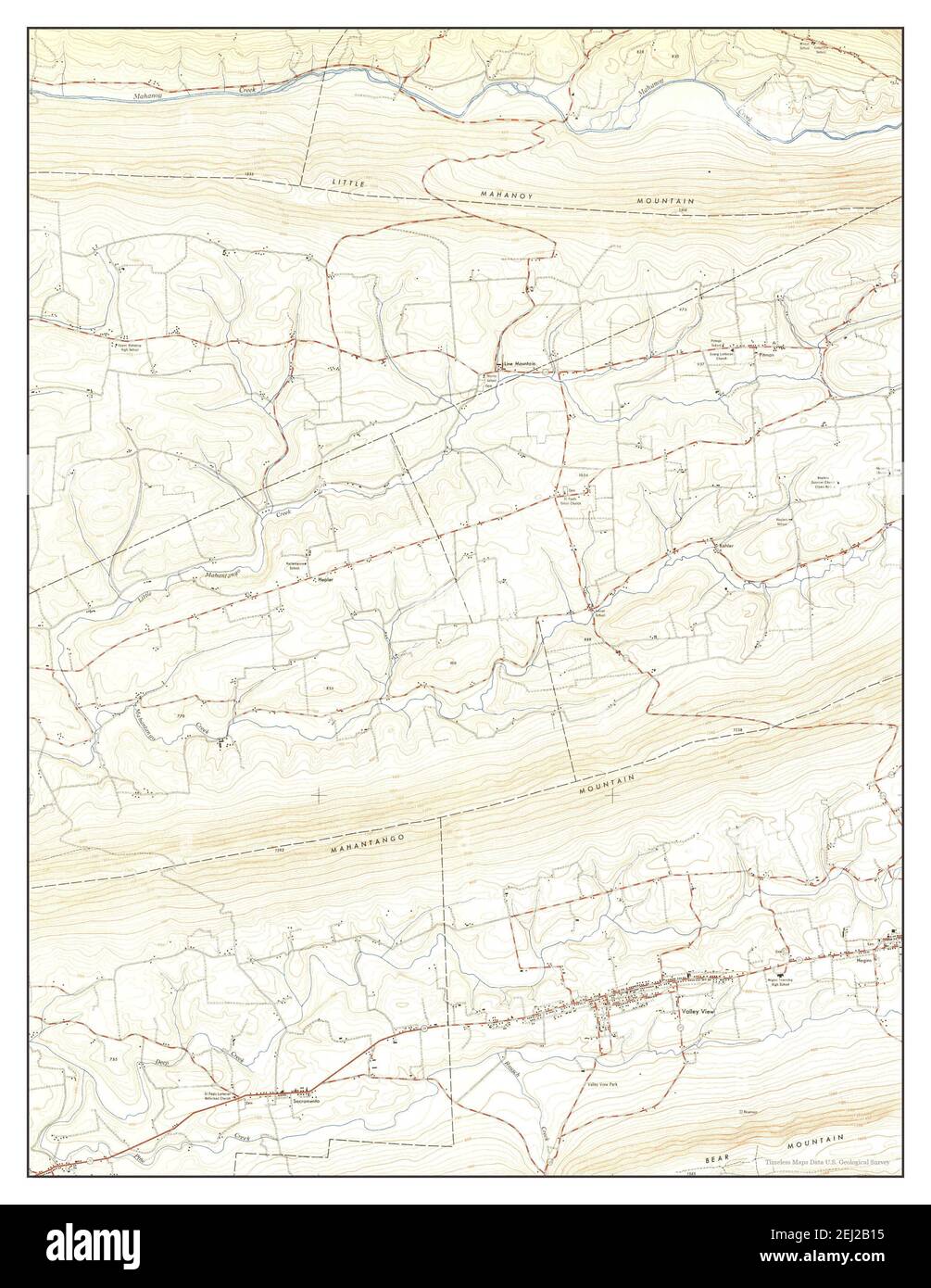Valley View, Pennsylvania, map 1947, 124000, United States of America by Timeless Maps, data U