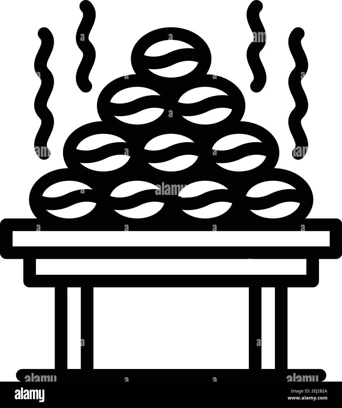 Dry process coffee icon. Outline dry process coffee vector icon for web ...