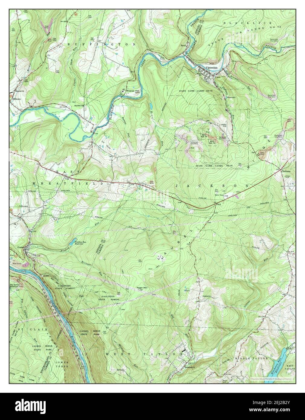 Vintondale, Pennsylvania, map 1964, 124000, United States of America