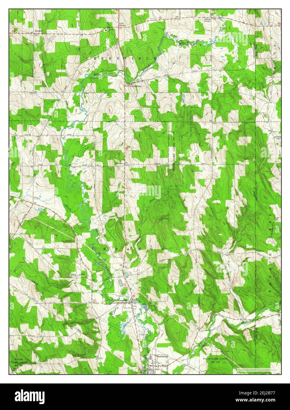 Map of wattsburg Cut Out Stock Images & Pictures Alamy