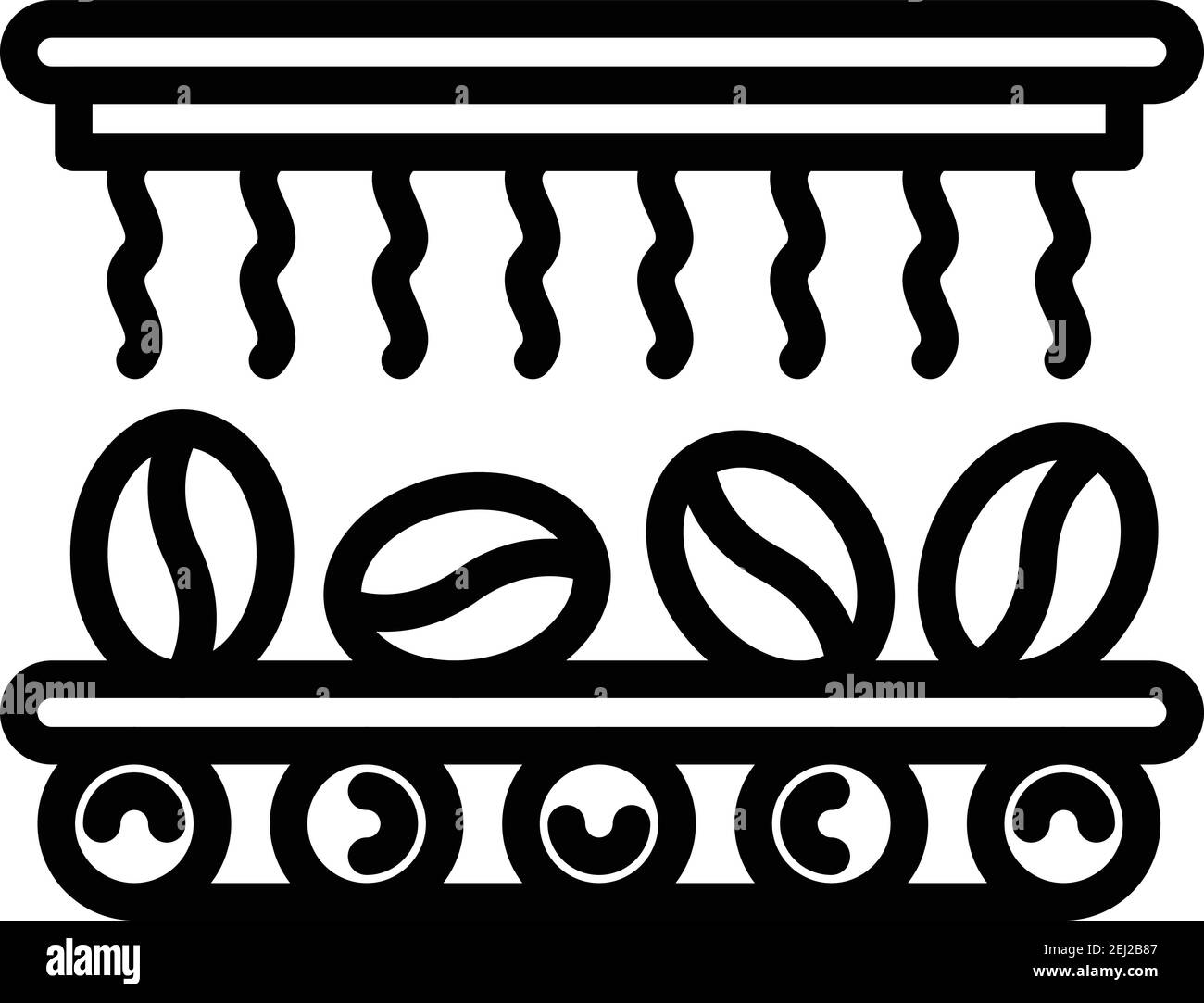 Factory roasting coffee icon. Outline factory roasting coffee vector icon for web design