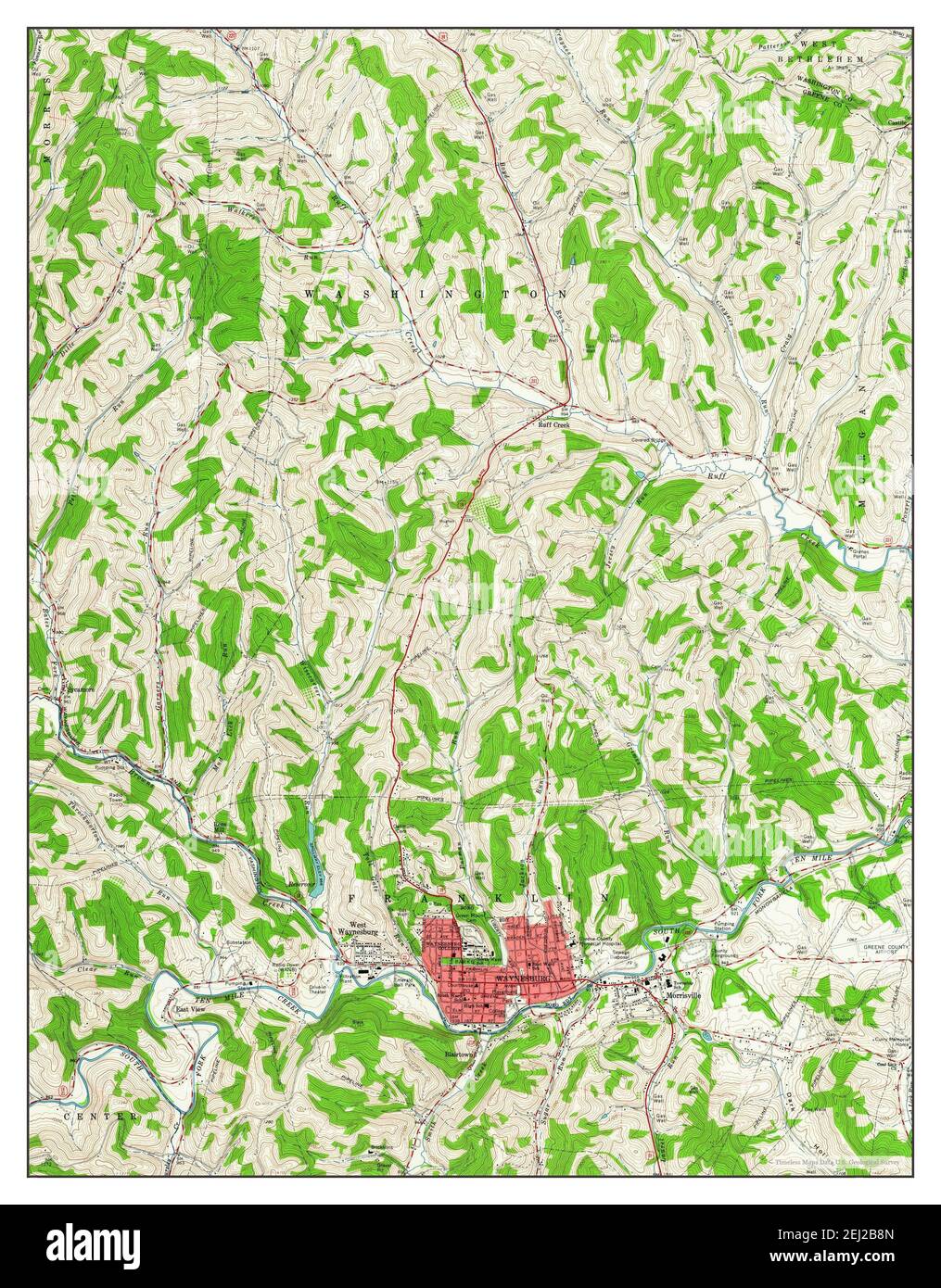 Map of waynesburg Cut Out Stock Images & Pictures Alamy