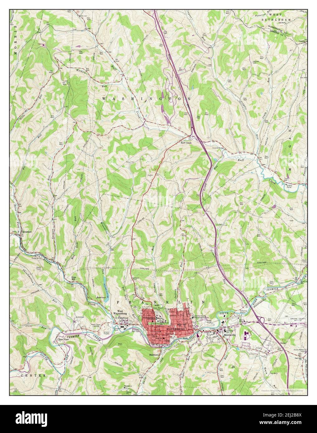 Map of waynesburg hires stock photography and images Alamy