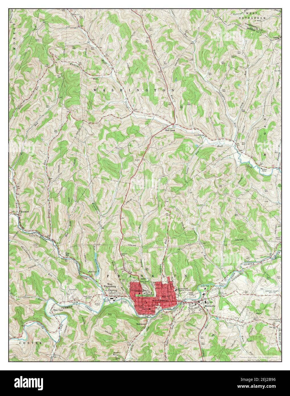 Map of waynesburg hires stock photography and images Alamy