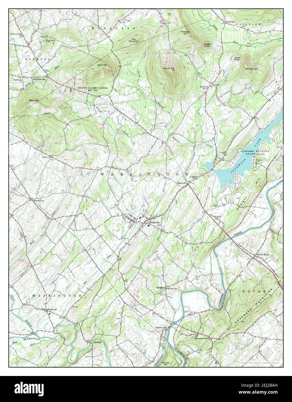 Wellsville, Pennsylvania, map 1963, 124000, United States of America by Timeless Maps, data U.S