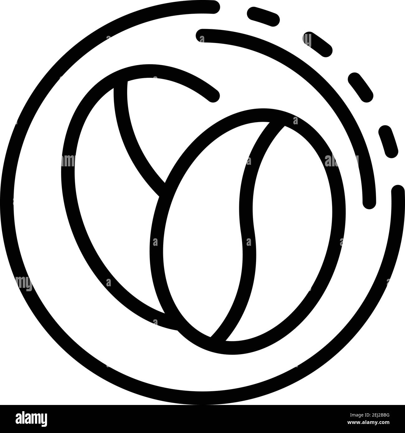 Natural coffee beans icon. Outline natural coffee beans vector icon for ...
