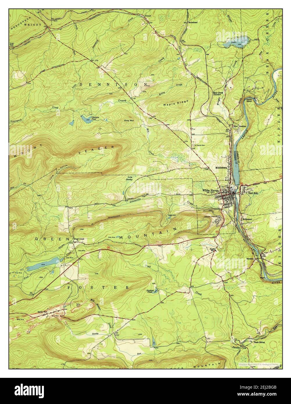 White haven pennsylvania map Cut Out Stock Images & Pictures Alamy