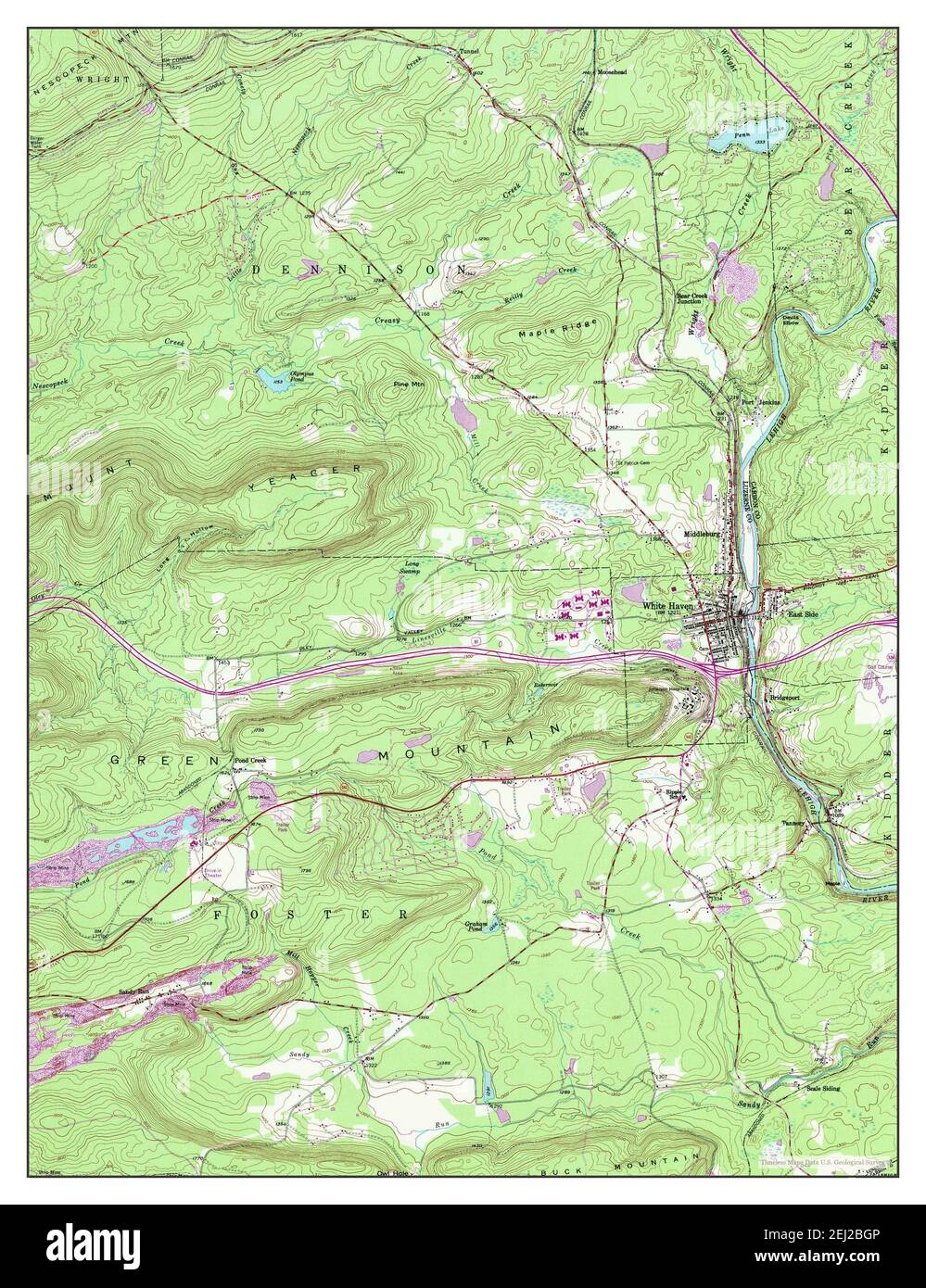 White haven pennsylvania map Cut Out Stock Images & Pictures Alamy