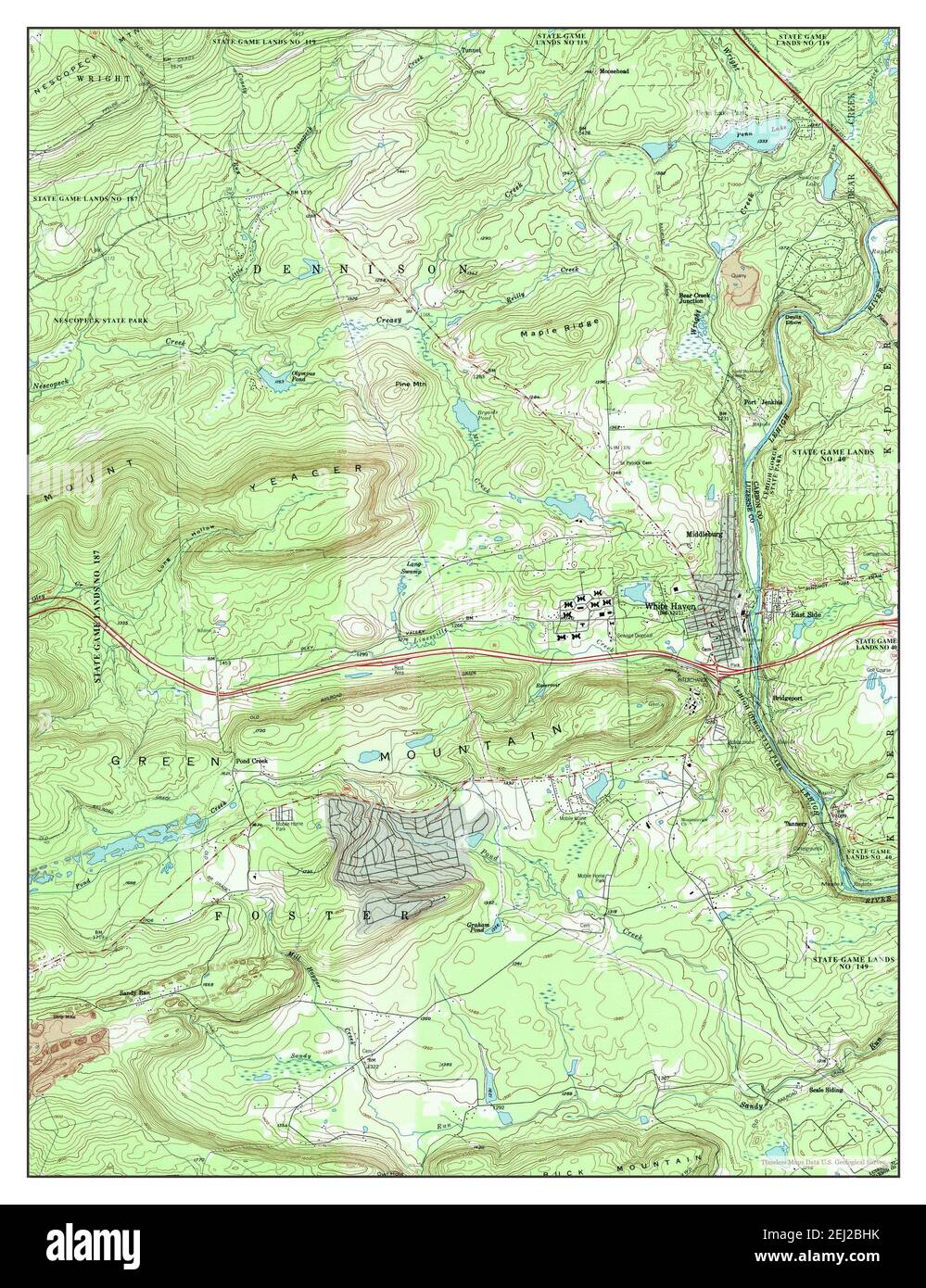 White Haven, Pennsylvania, map 1994, 124000, United States of America