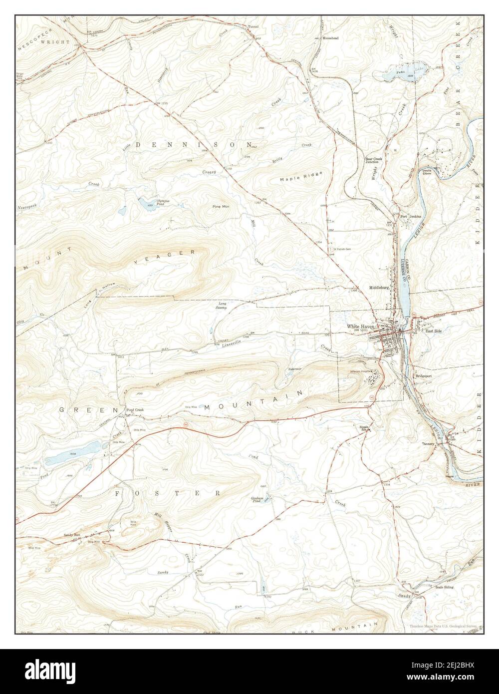 White haven pennsylvania map Cut Out Stock Images & Pictures Alamy