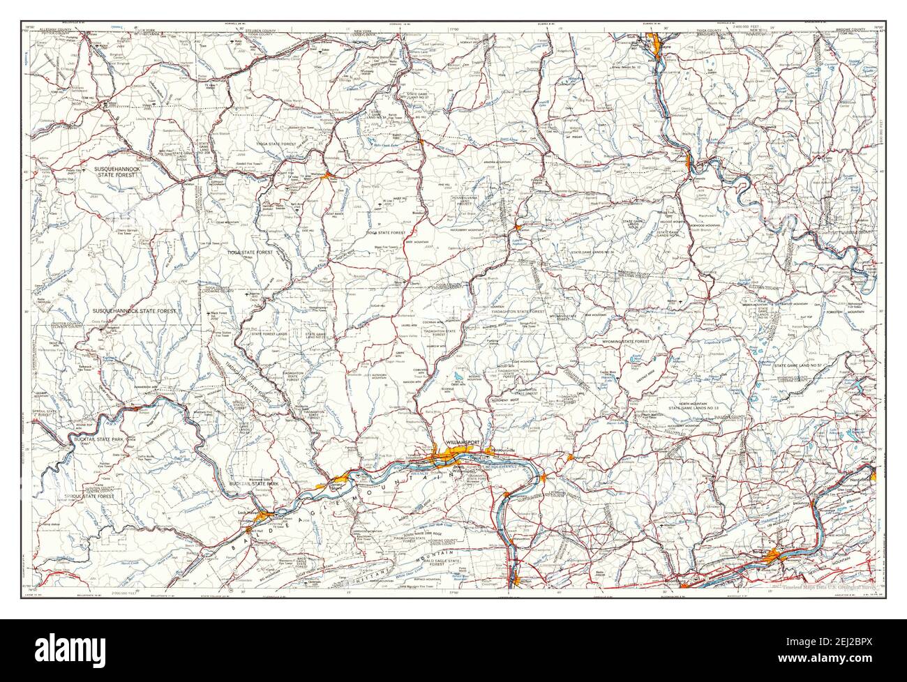 Map of williamsport hires stock photography and images Alamy