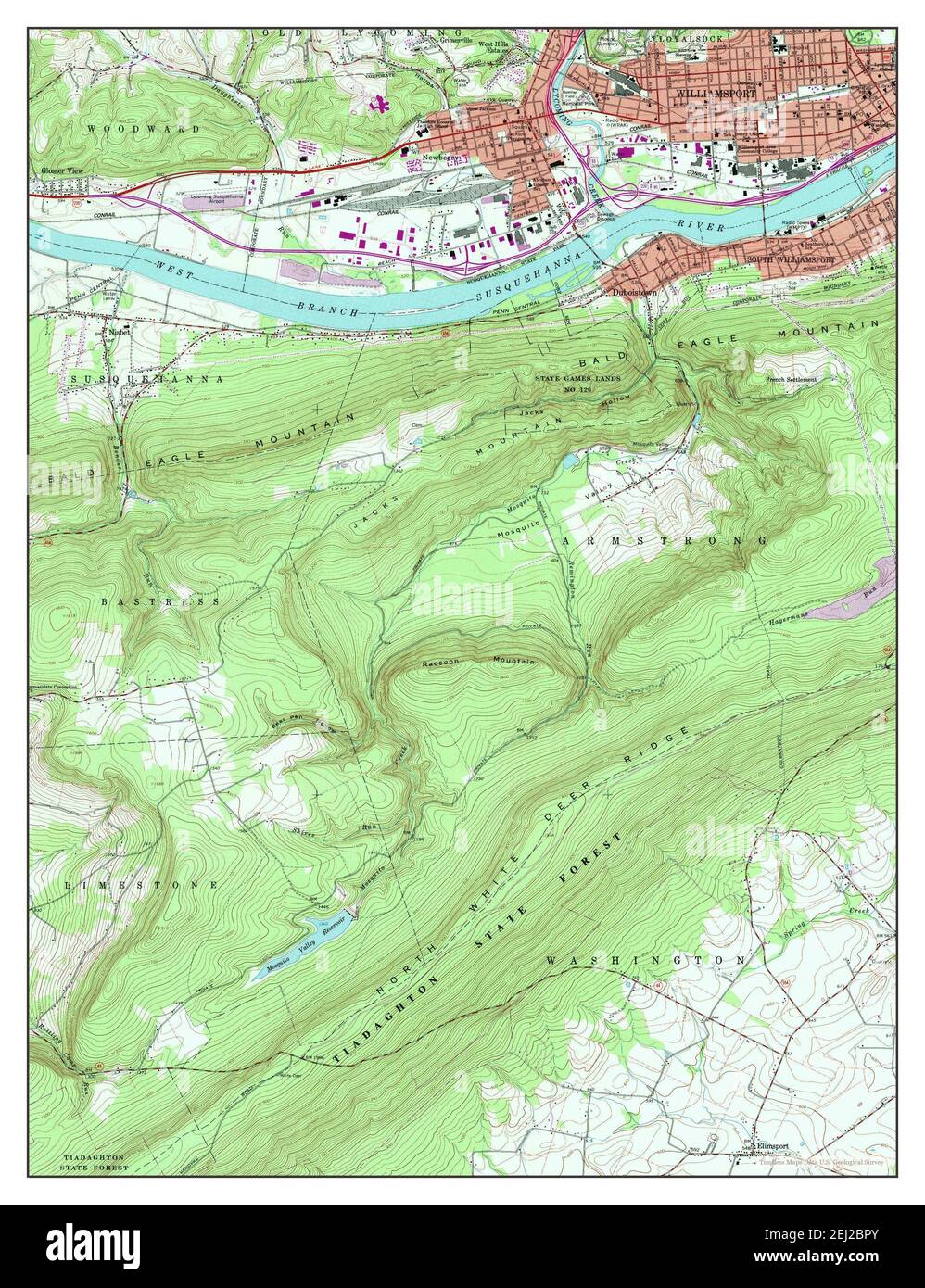 Williamsport, Pennsylvania, map 1965, 124000, United States of America