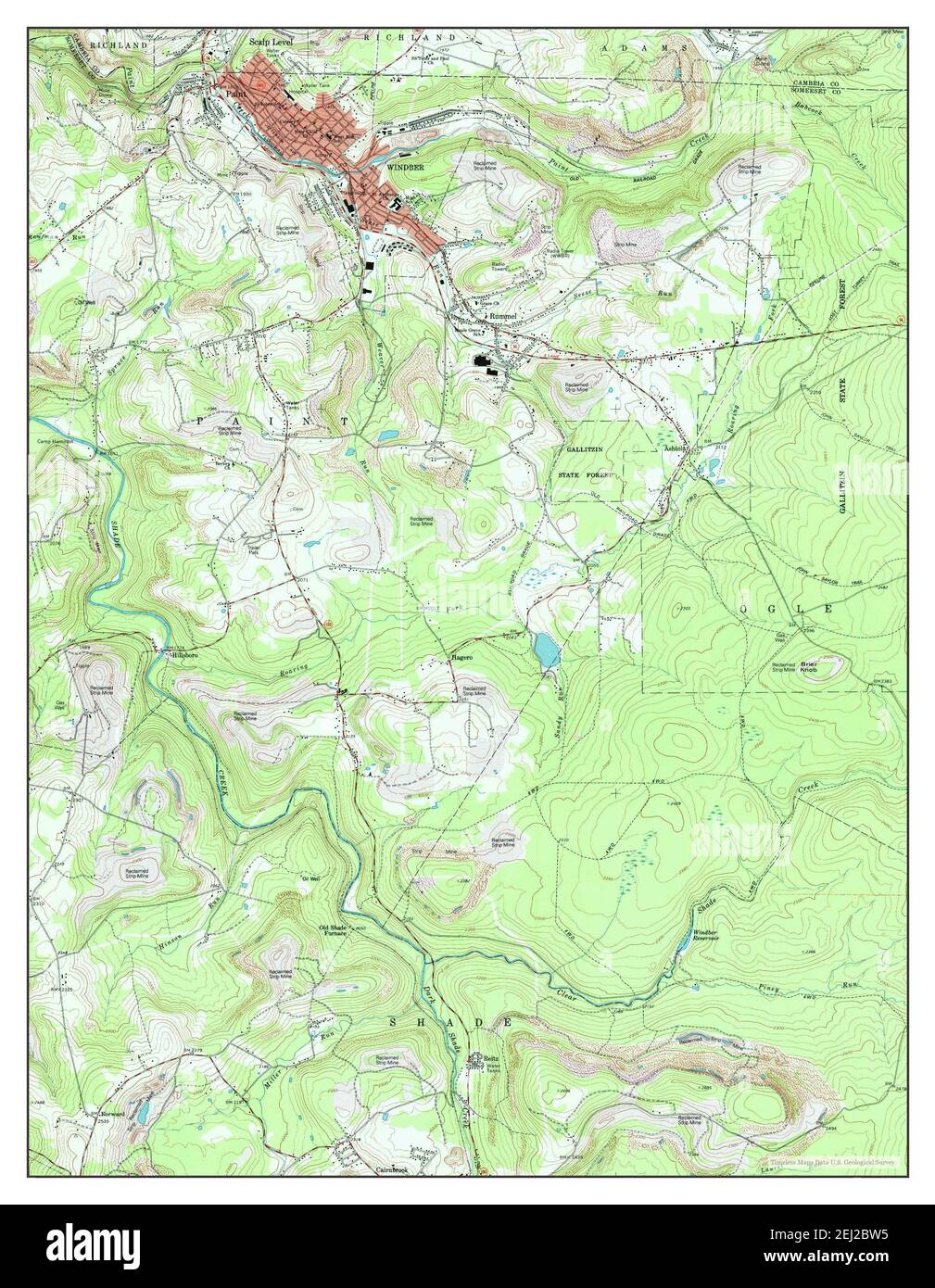Windber, Pennsylvania, map 1971, 124000, United States of America by