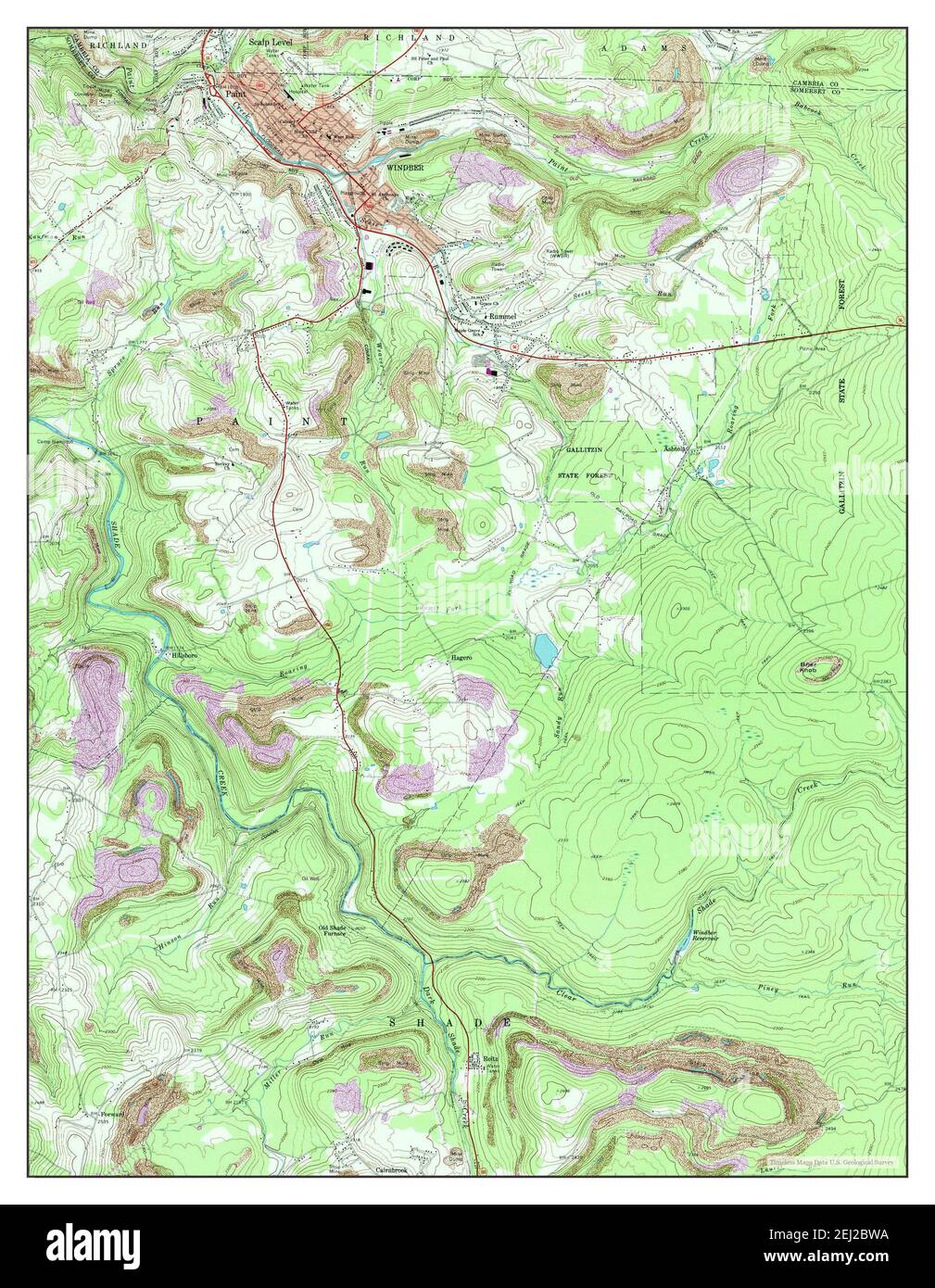 Windber, Pennsylvania, map 1971, 124000, United States of America by