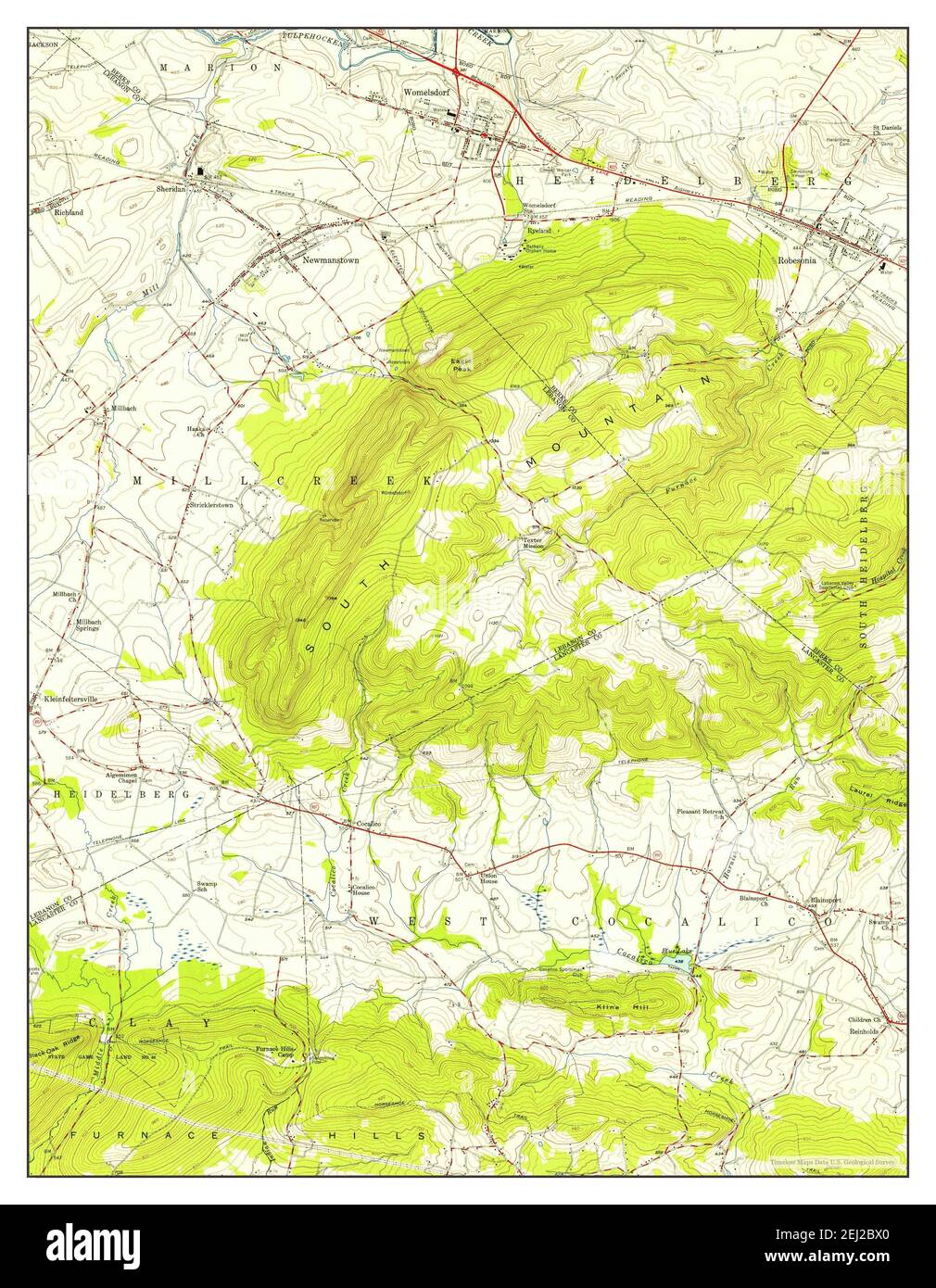 Womelsdorf pennsylvania map hires stock photography and images Alamy