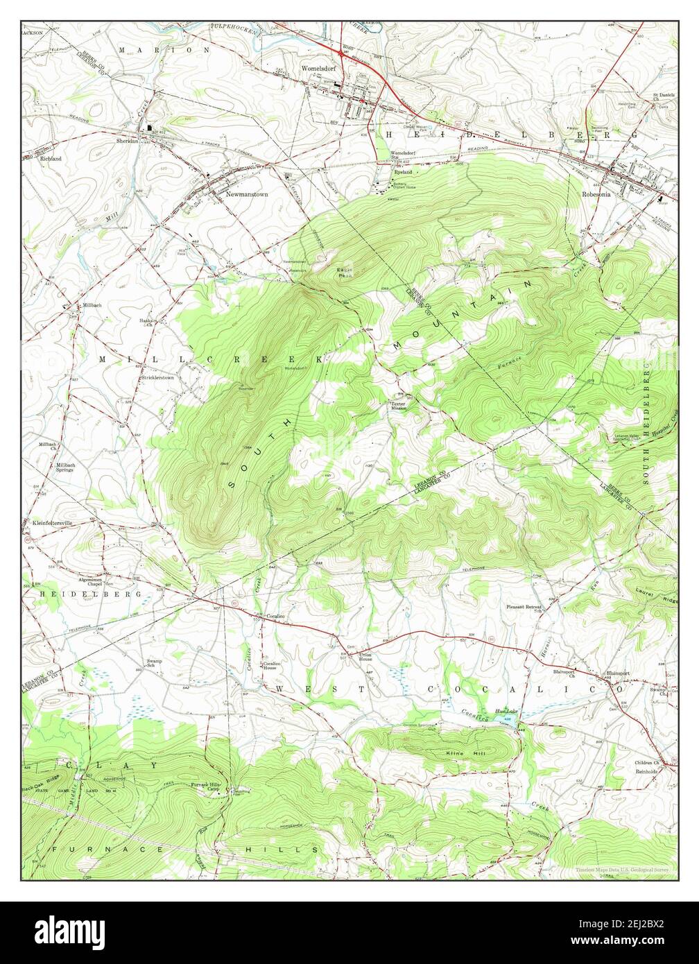 Womelsdorf pennsylvania map hires stock photography and images Alamy