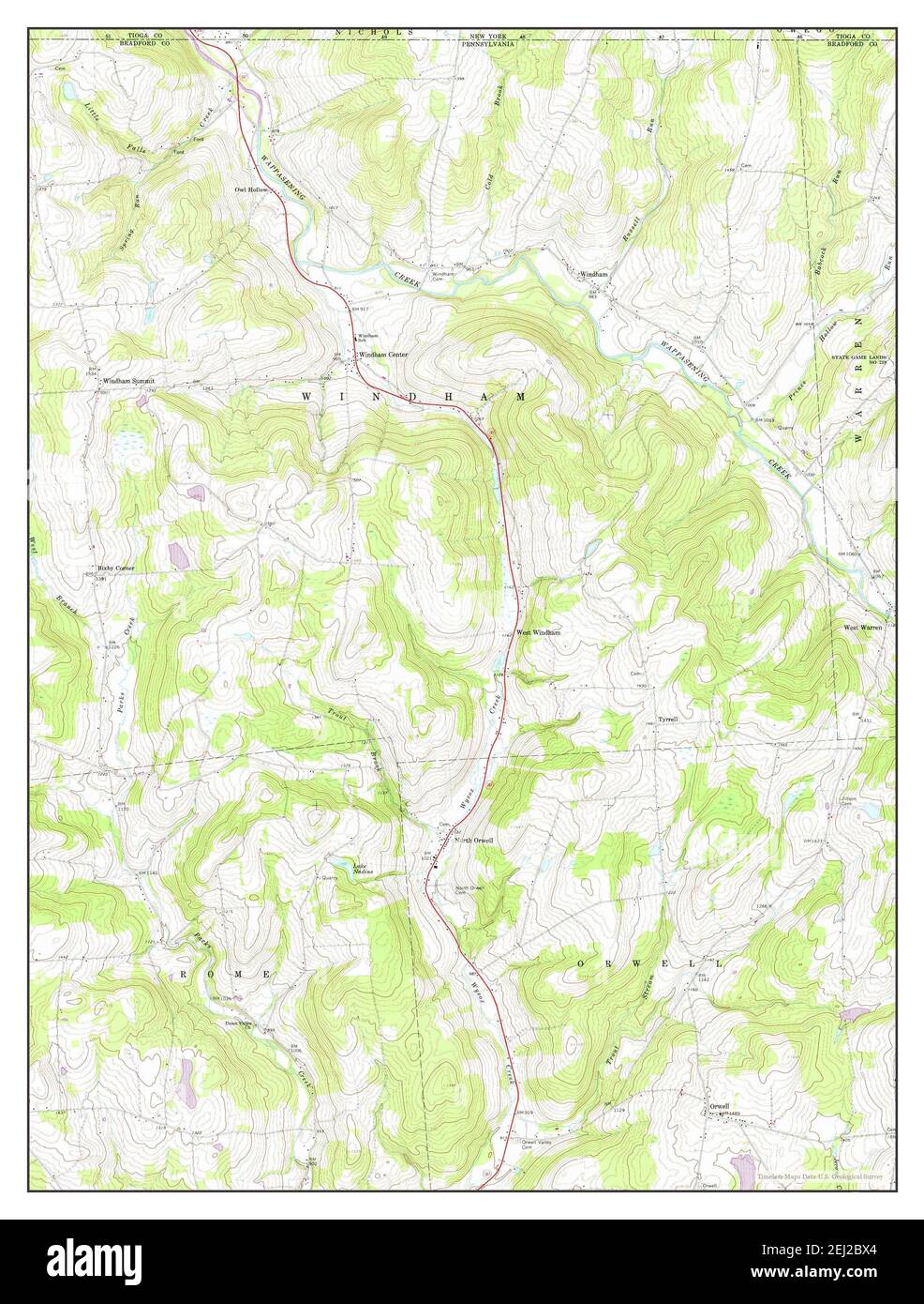 Windham, Pennsylvania, map 1967, 124000, United States of America by
