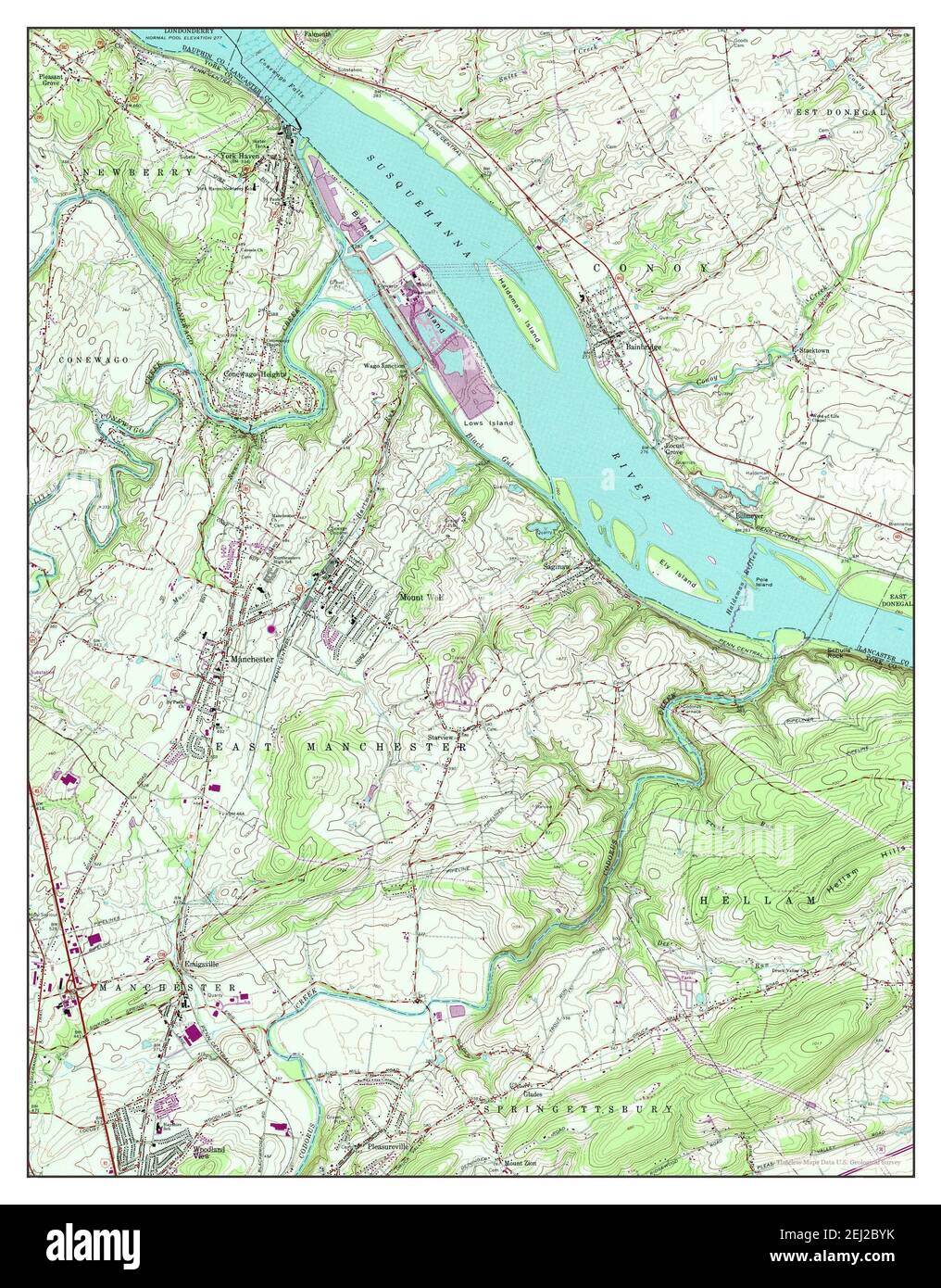 York Haven, Pennsylvania, map 1964, 124000, United States of America