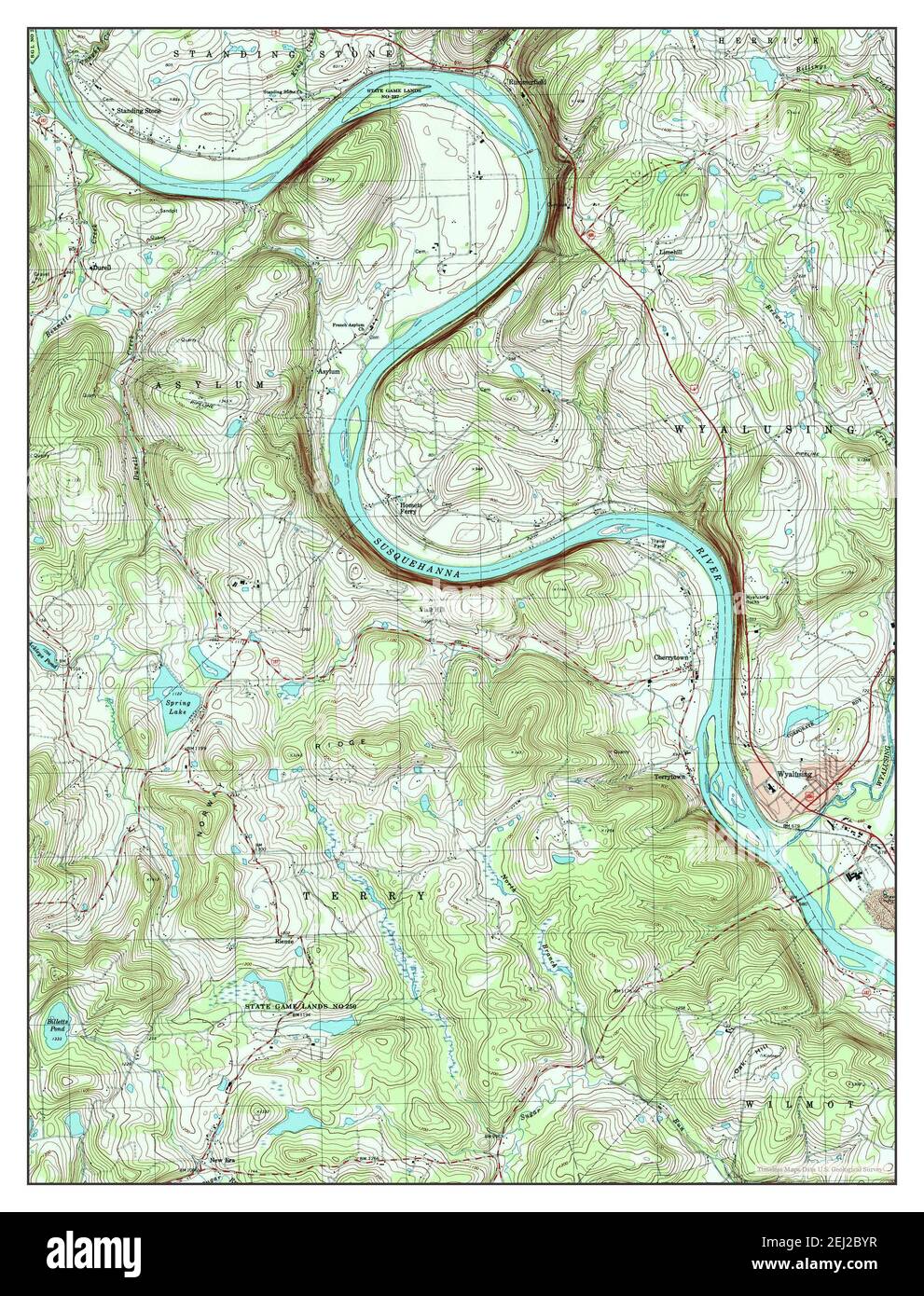 Map of wyalusing hires stock photography and images Alamy
