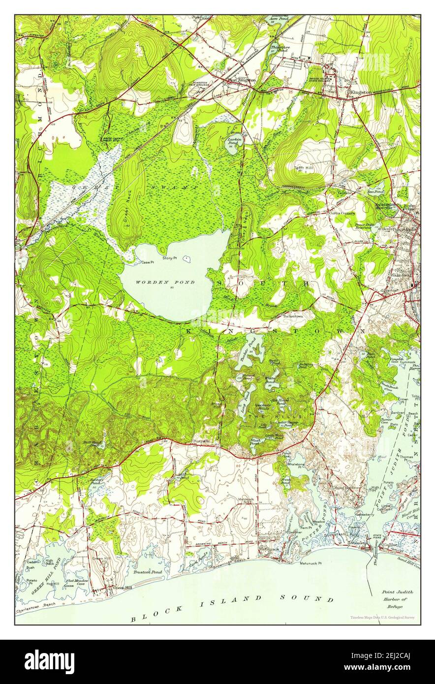 Kingston, Rhode Island, map 1942, 124000, United States of America by