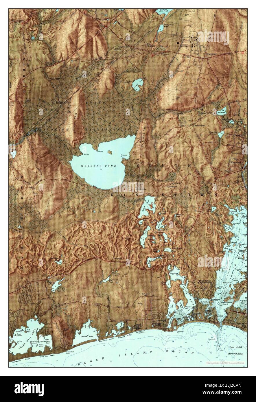 Kingston, Rhode Island, map 1957, 124000, United States of America by