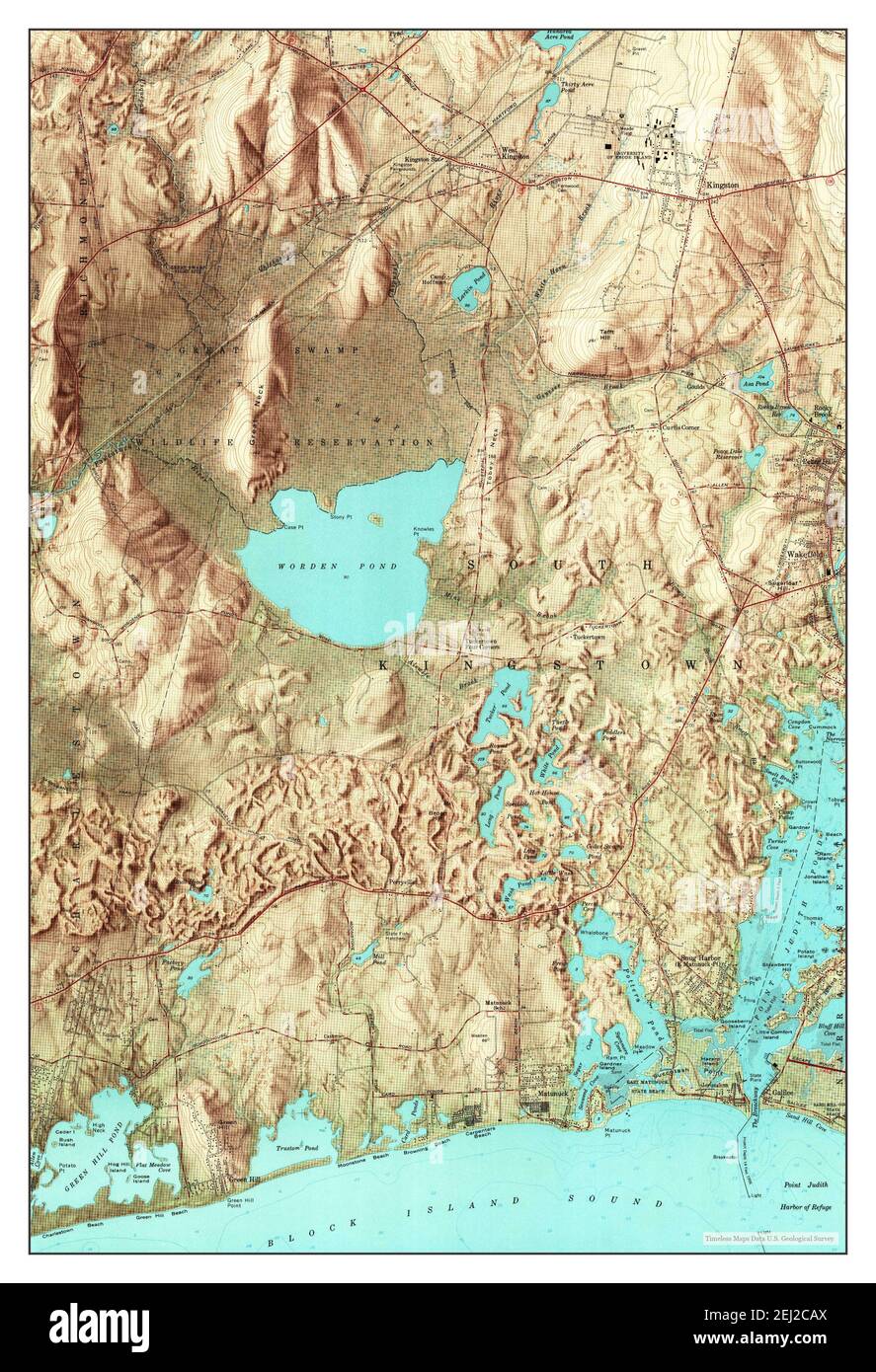 Kingston, Rhode Island, map 1957, 124000, United States of America by