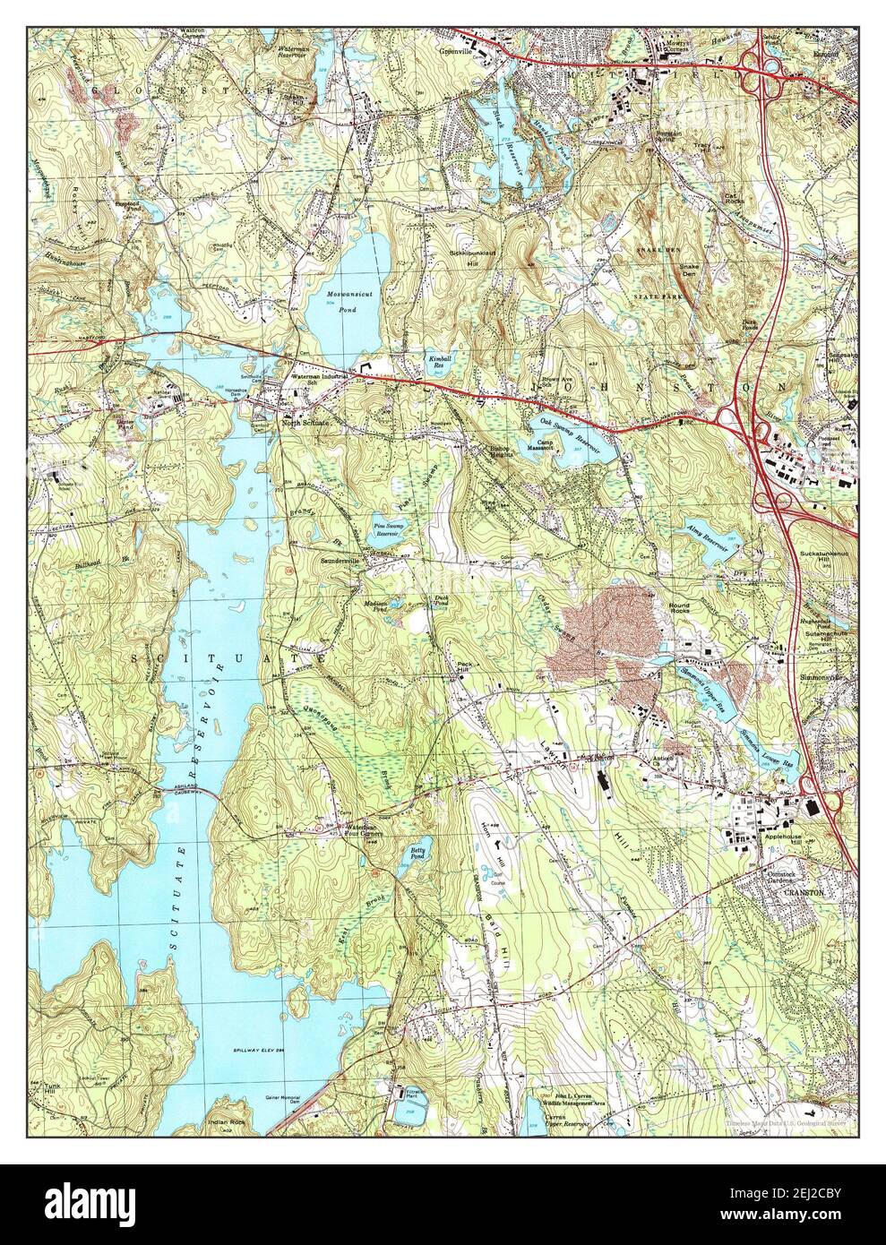 North Scituate, Rhode Island, map 1996, 124000, United States of