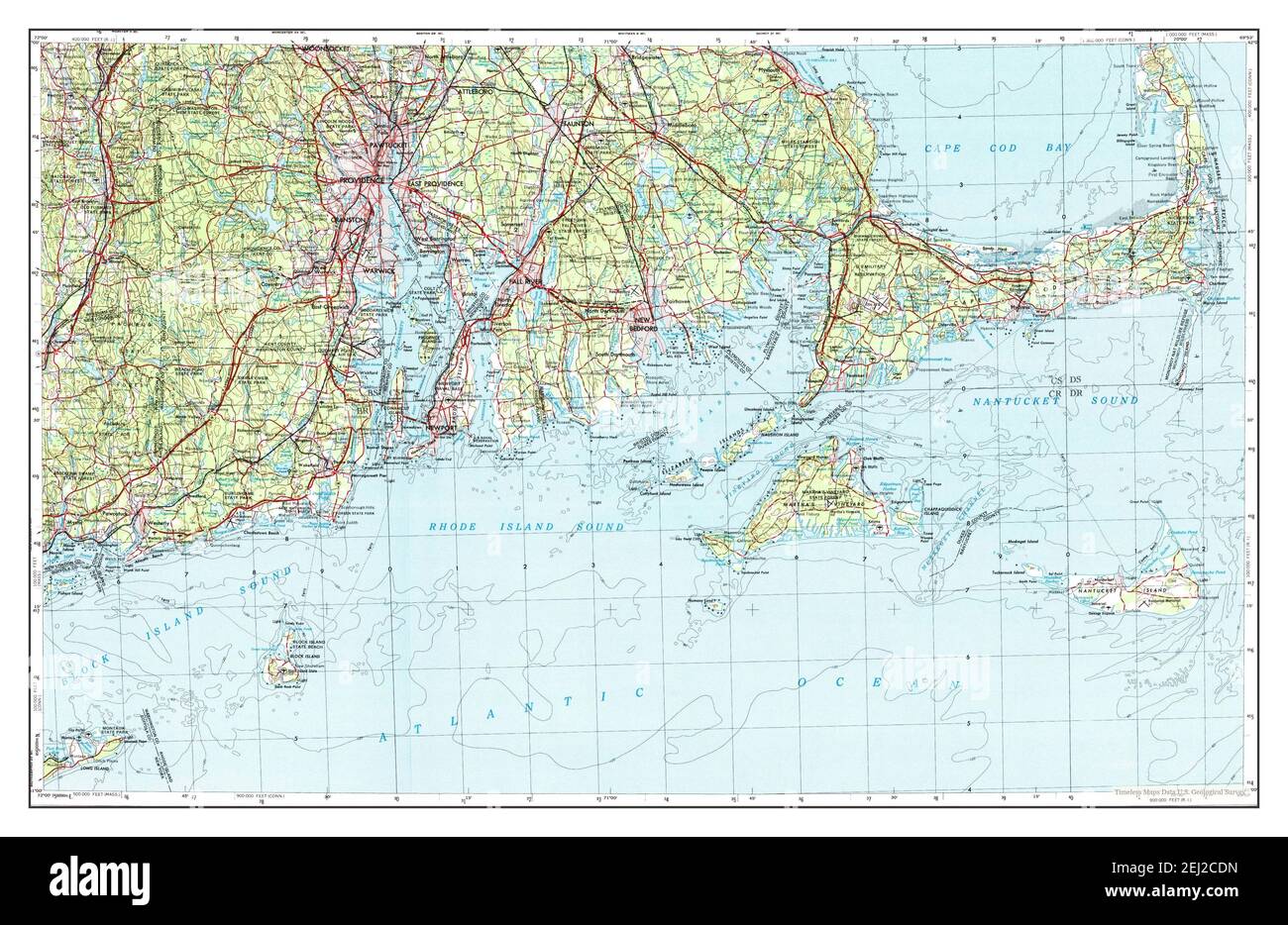 Providence Rhode Island map 1947 - Providence Rhode Island Map 1947 1250000 United States Of America By Timeless Maps Data Us Geological Survey 2EJ2CDN