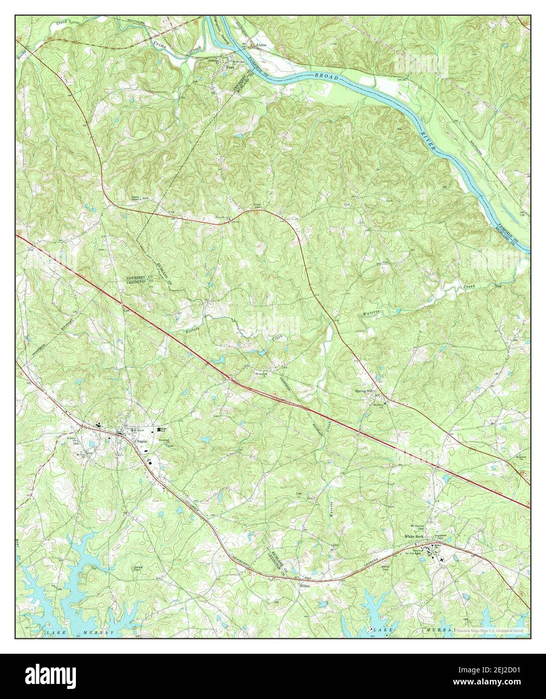 Chapin, South Carolina, map 1971, 124000, United States of America by