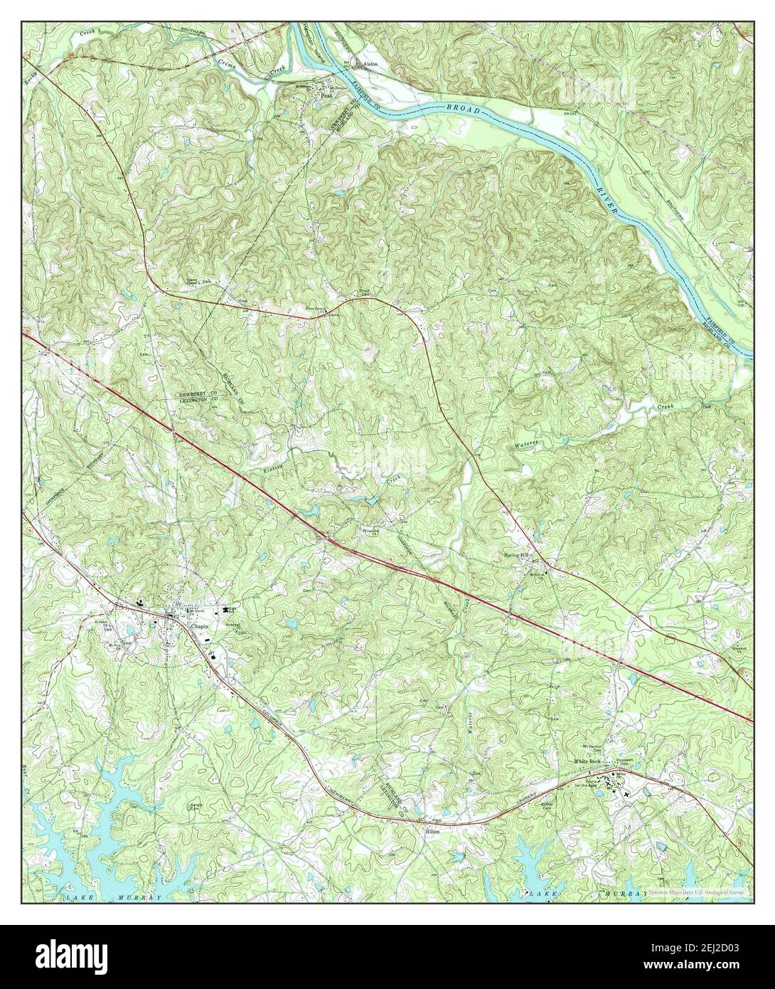 Chapin, South Carolina, map 1971, 124000, United States of America by