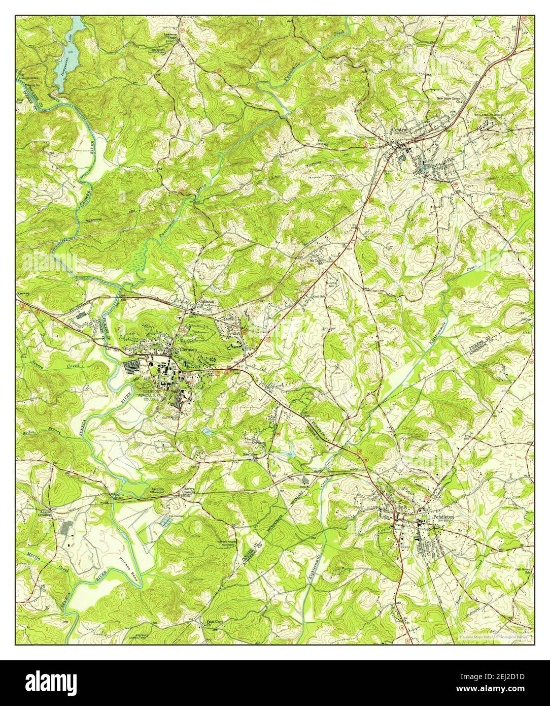 Map of clemson Cut Out Stock Images & Pictures Alamy