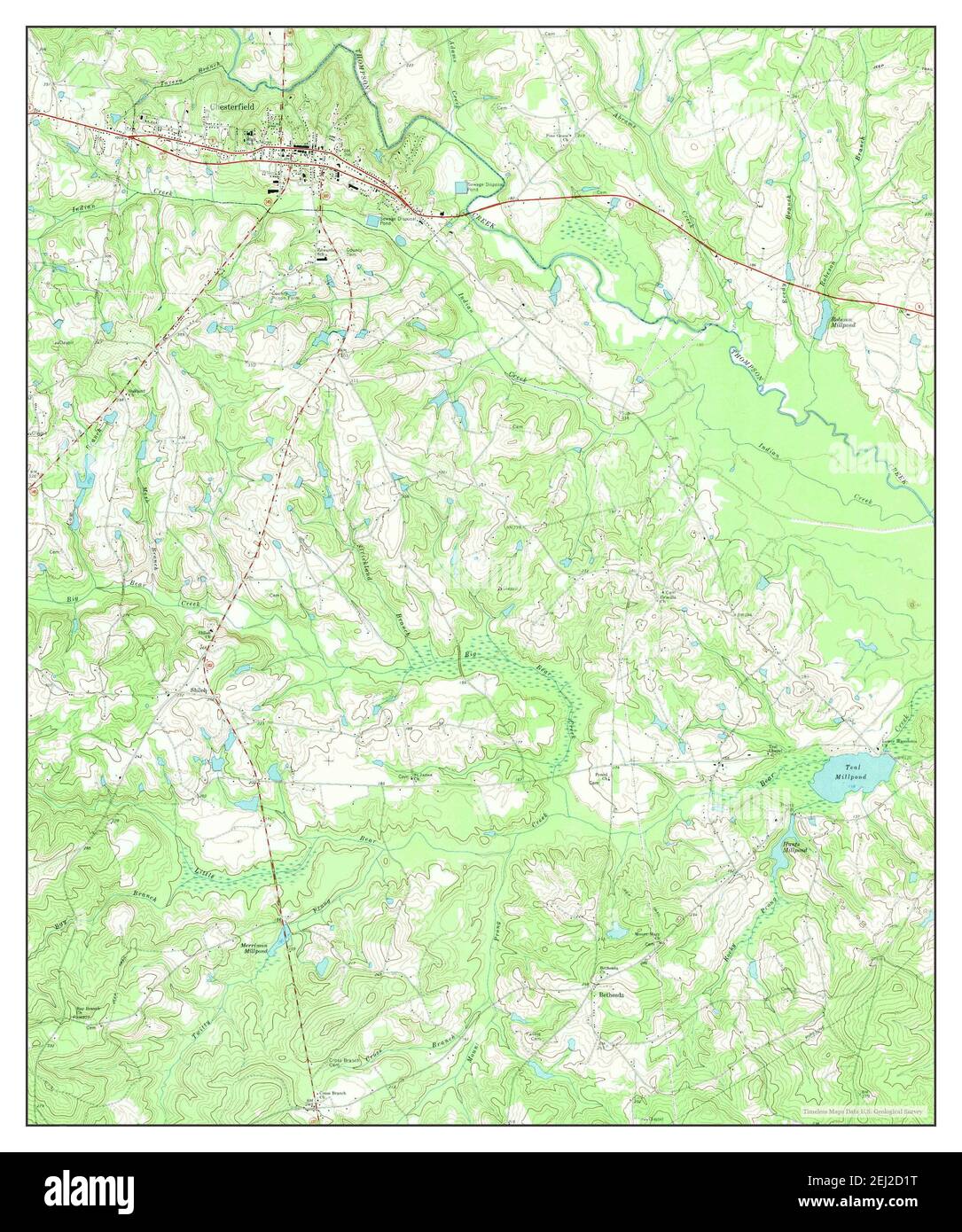 Chesterfield, South Carolina, map 1968, 124000, United States of