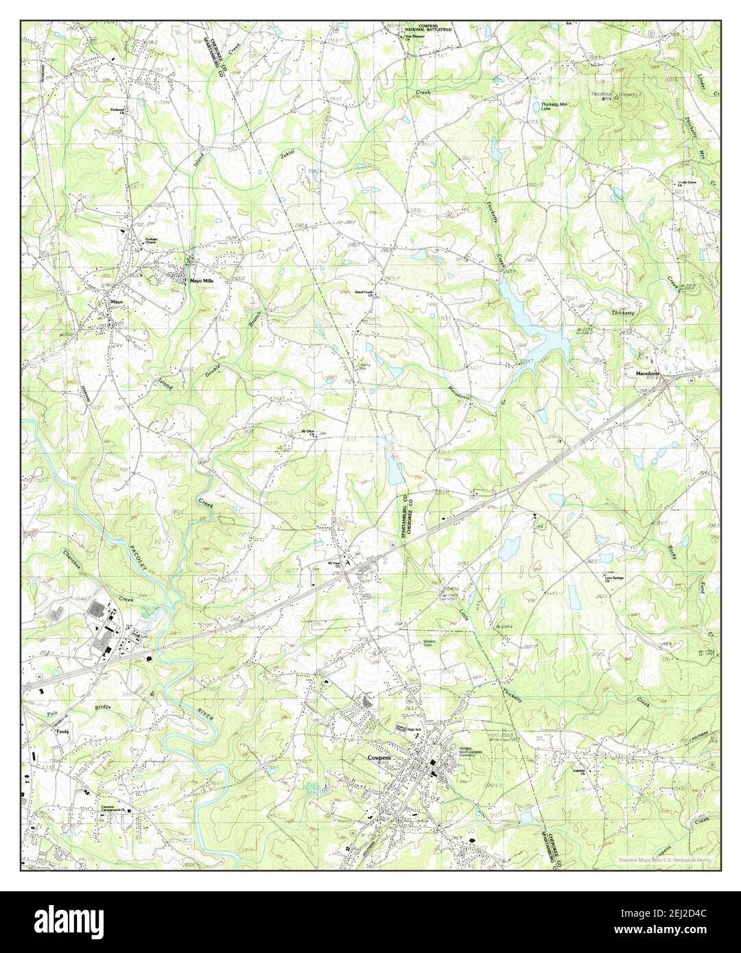 Cowpens, South Carolina, map 1983, 124000, United States of America by