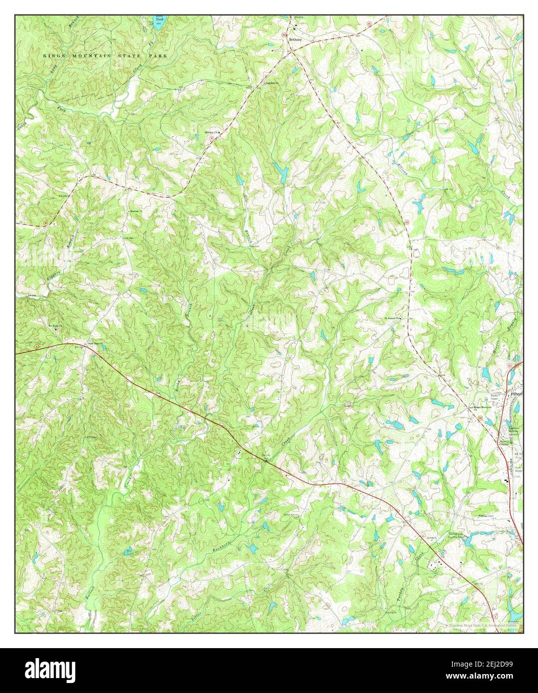 Filbert, South Carolina, map 1971, 124000, United States of America by