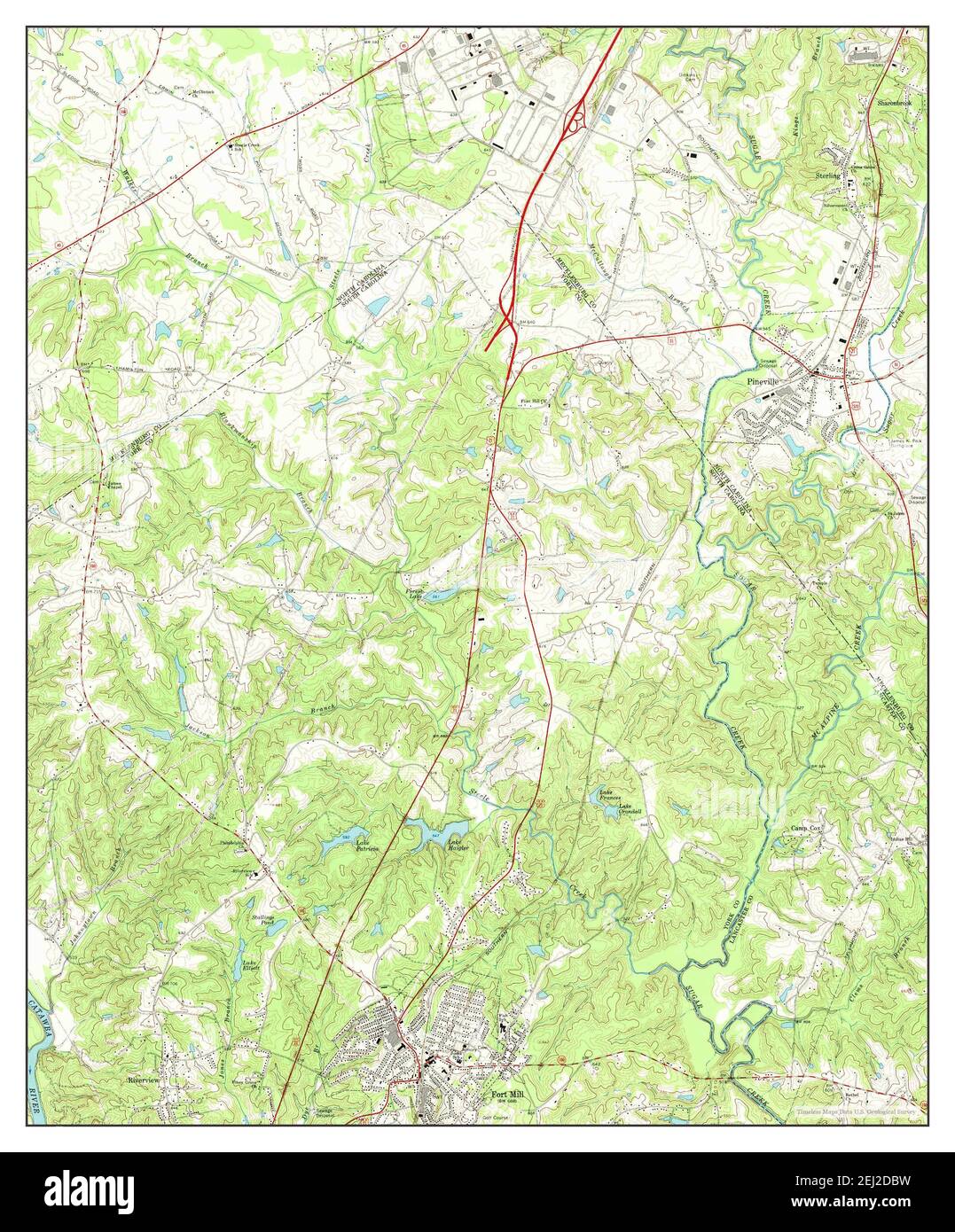 Fort Mill, South Carolina, map 1968, 1:24000, United States of America