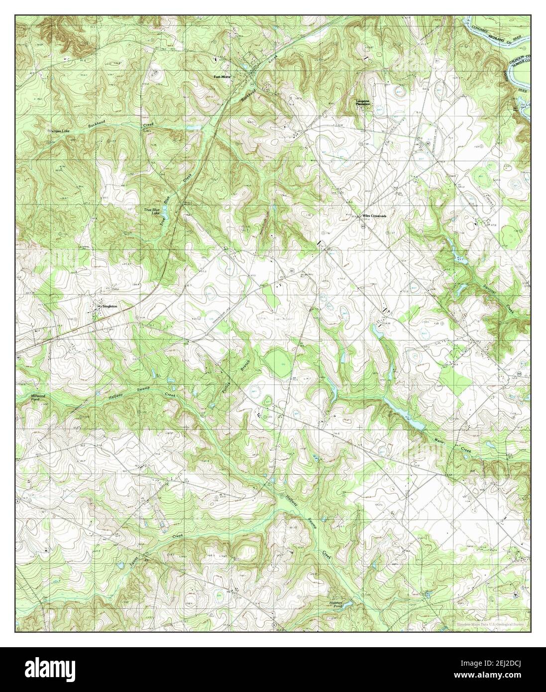 Fort Motte, South Carolina, map 1987, 124000, United States of America