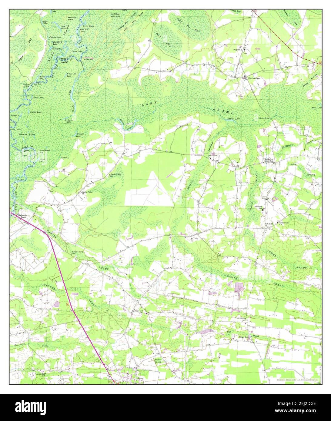 Galivants Ferry, South Carolina, map 1948, 124000, United States of America by Timeless Maps